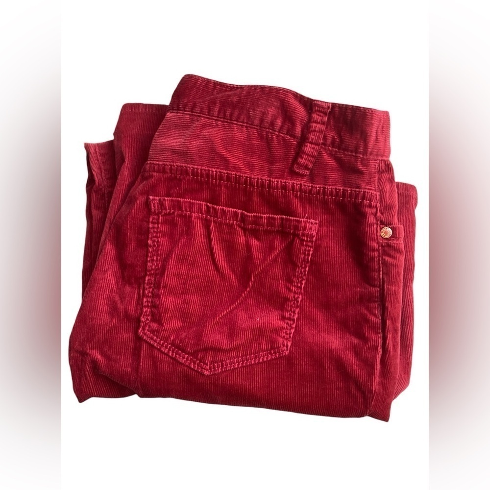 Talbots Women's Red Corduroy Signature Bootcut Pants Size 10